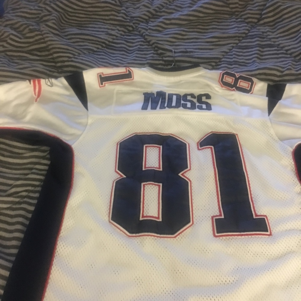 Mens Patriots  Randy Moss football jersey